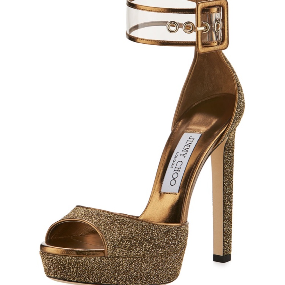 READ!! Jimmy Choo Mayer Metallica platform sandals
